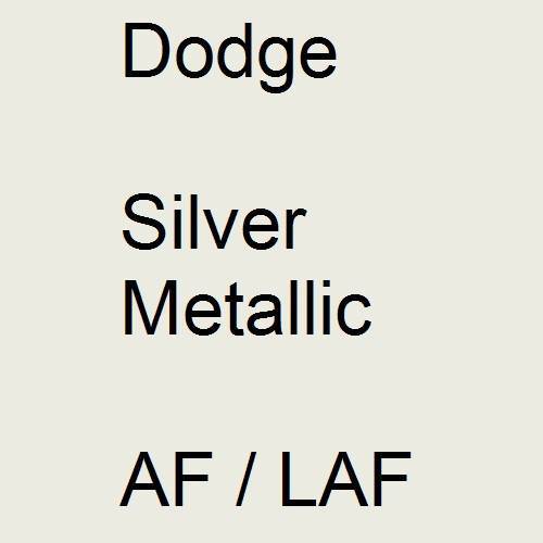 Dodge, Silver Metallic, AF / LAF.